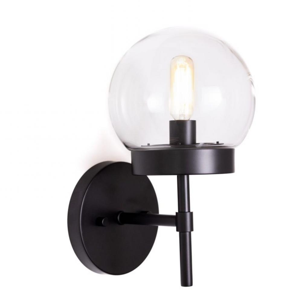 Liberty - 1 Light Wall Sconce in Black with Clear Glass