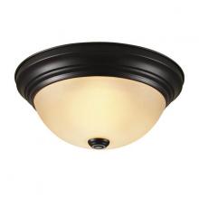 Russell Lighting 374012/JG - Java Gold Topaz Glass Bowl Flush Mount