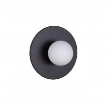 Russell Lighting WL7071/BK - Playa - 1 Light Wall Light In Black with Opal Glass