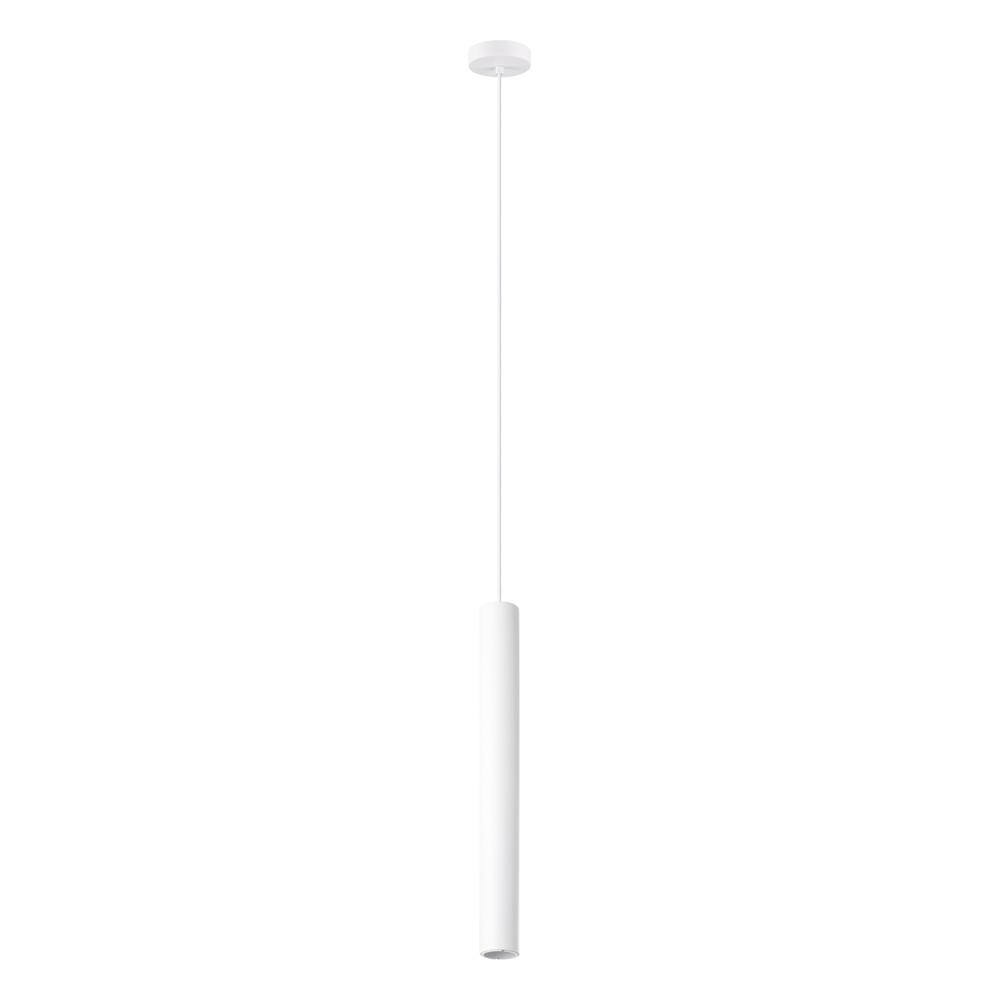 1 LT Pendant w/ White Finish & White Cylinder Shade