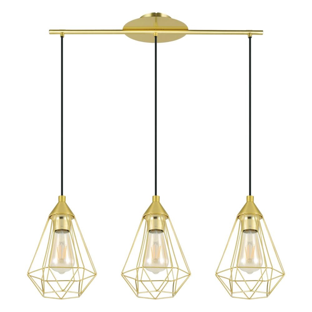 3 LT Linear Pendant w/ Brushed Brass Finish w/ Black Accents