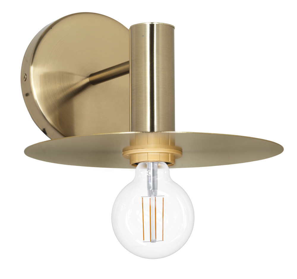 1 LT Open Bulb Wall Light w/ Brushed Gold finish