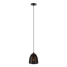 Eglo Canada 202265A - 1 LT Mini Pendant w/ Matte Black Finish & Matte Black w/ Gold Interior Metal Shades