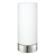 Eglo Canada 202269A - 1 LT Table Lamp w/ Matte Nickel Finish & White Glass Shade