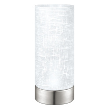 Eglo Canada 202272A - 1 LT Table Lamp w/ Matte Nickel Finish & Cream Linen Shade