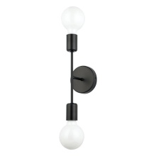 Eglo Canada 205332A - 2 LT Open Bulb Wall Light w/ a Matte Black Finish