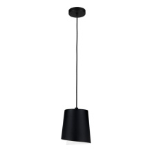Eglo Canada 206245A - 1 LT Mini Pendant w/ Black Finish & Black w/ White Interior Shade