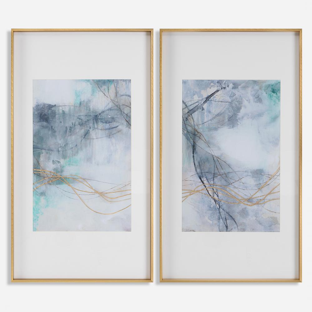 Uttermost Undulating Oro Abstract Prints Set/2