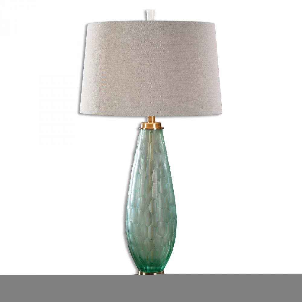 Uttermost Lenado Sea Green Glass Table Lamp