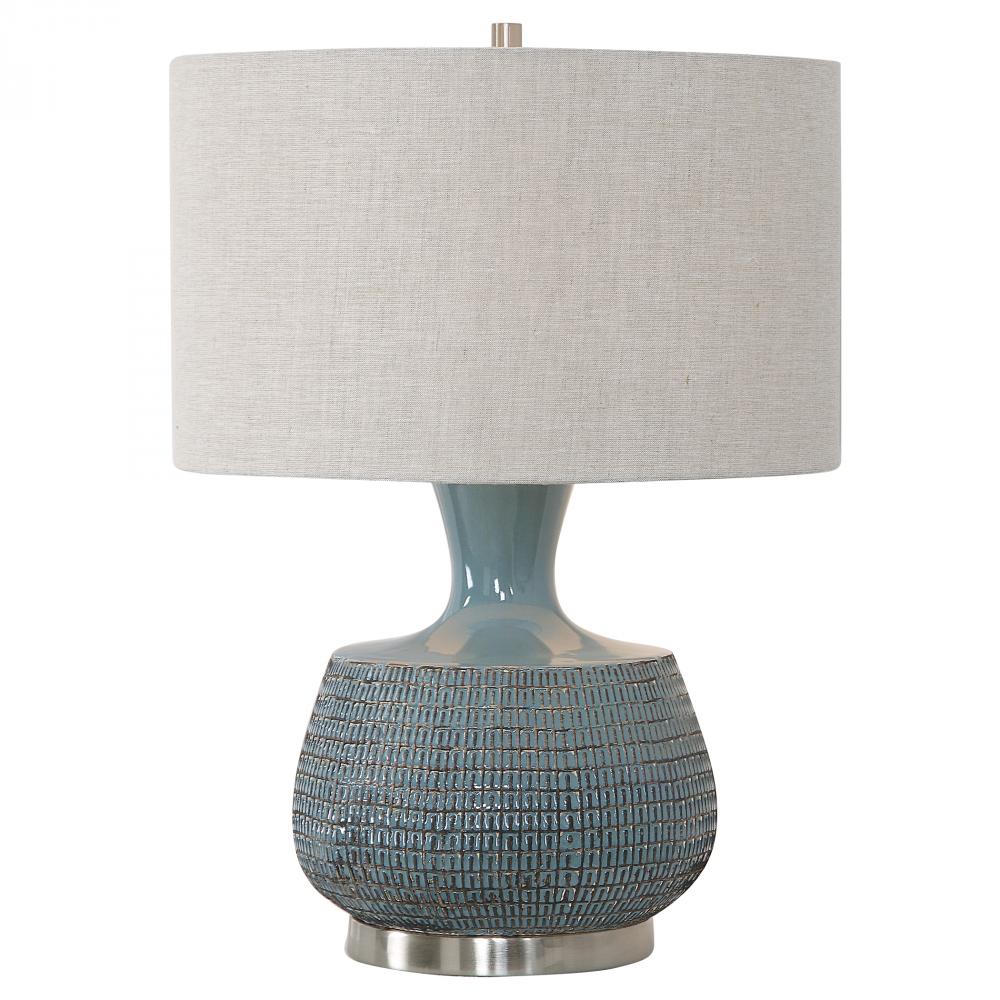 Uttermost Hearst Blue Glaze Table Lamp