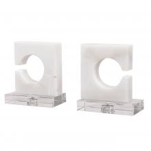 Uttermost 17864 - Uttermost Clarin White & Gray Bookends, S/2