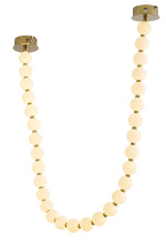 Bethel International Canada BL02C106BR - 30-Light Brass LED Chandelier With White Acrylic Ball Shades
