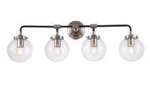 Bethel International Canada DU94 - Wall Sconce Polished Nickel & Black