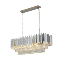 Bethel International Canada GL406C38CH - Chrome Rectangular Frame Chandelier