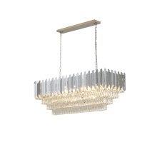 Bethel International Canada GL406C47CH - Chrome Rectangular Frame Chandelier