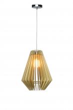Bethel International Canada JU06P11W - Single Pendant Lighting Natural Wood