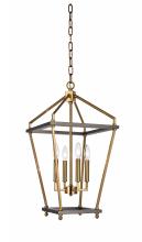 Bethel International Canada LA23C12CO - Antique Brass and Black Chandelier