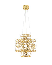 Bethel International Canada MN51C16G - 40-Light Dimmable Gold Stainless Steel LED Chandelier in a 3-Tier Design