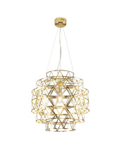 Bethel International Canada MN52C24G - 85-Light Dimmable Gold Stainless Steel LED Chandelier in a 5-Tier Design