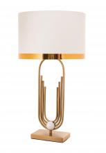 Bethel International Canada MTL12PQ-GD - Table Lamp Gold & White