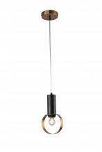 Bethel International Canada TR78P10G - Single Pendant Lighting Black & Gold