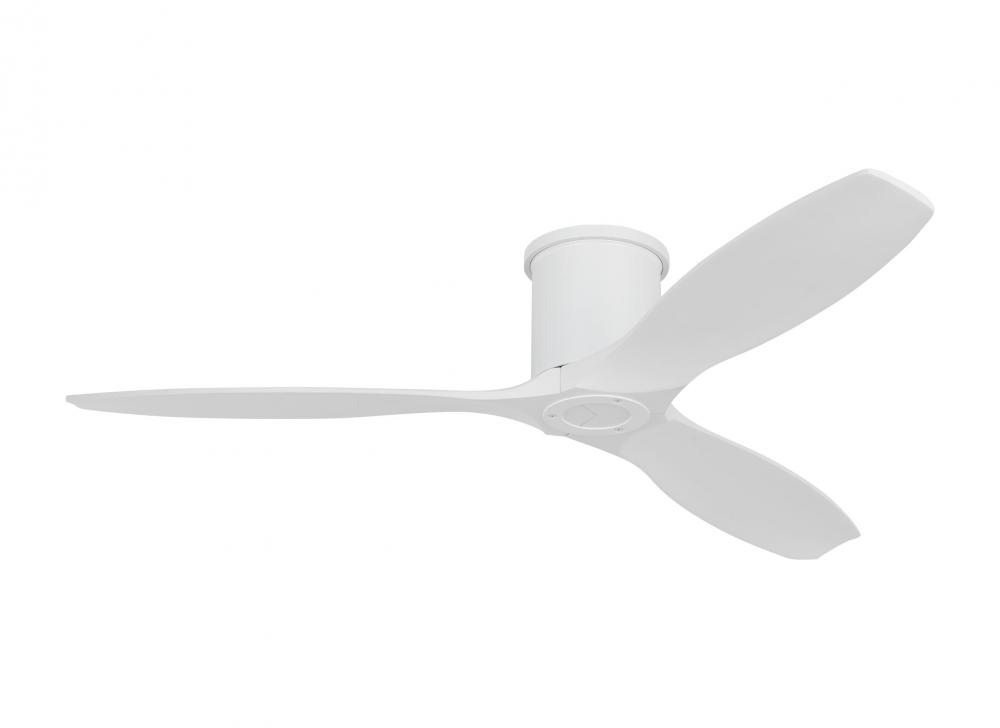 Collins 52-inch indoor/outdoor smart hugger ceiling fan in matte white finish
